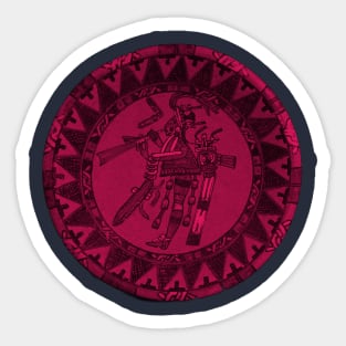 Mayan Artifact Art Pink Sticker